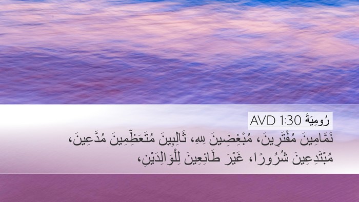 رُومِيَةَ 1:30 AVD Bible Verse Image