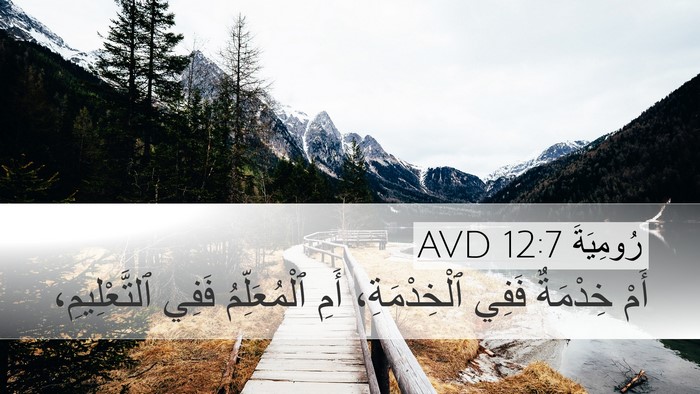 رُومِيَةَ 12:7 AVD Bible Verse Image