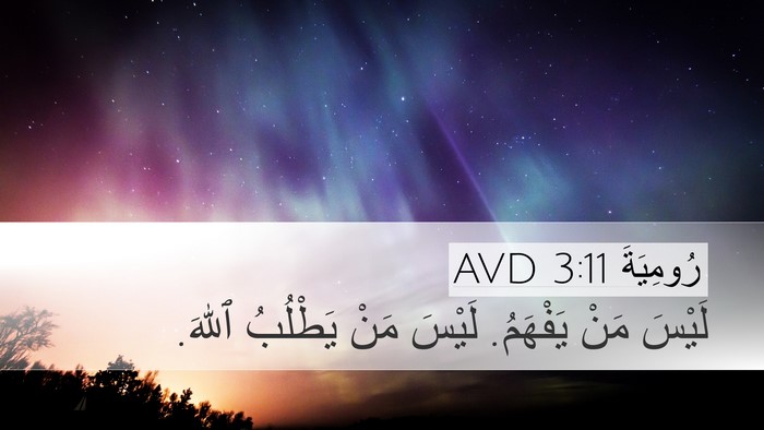 رُومِيَةَ 3:11 AVD Bible Verse Image