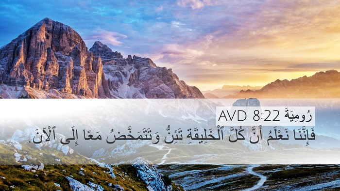رُومِيَةَ 8:22 AVD Bible Verse Image