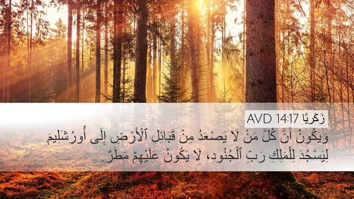 زَكَريَّا 14:17 AVD Desktop Wallpaper - وَيَكُونُ أَنَّ كُلَّ مَنْ - Desktop Bible Verse Wallpaper