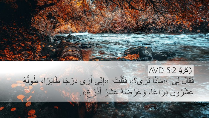 زَكَريَّا 5:2 AVD Bible Verse Image