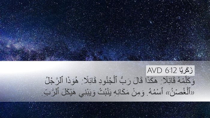 زَكَريَّا 6:12 AVD Bible Verse Image