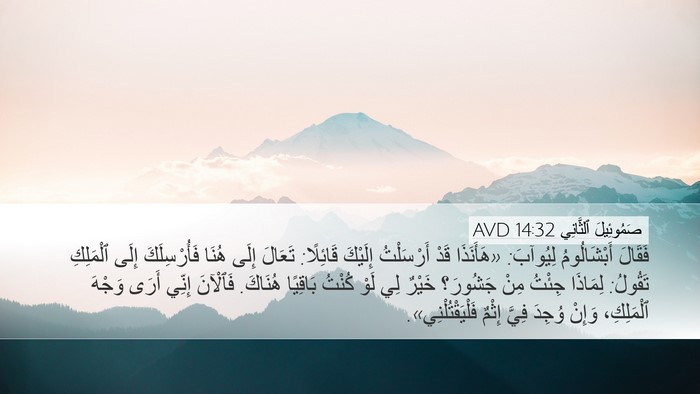 صَمُوئِيلَ ٱلثَّانِي 14:32 AVD Bible Verse Image