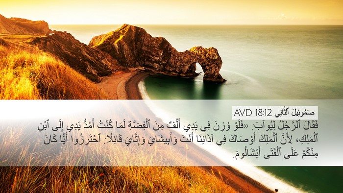 صَمُوئِيلَ ٱلثَّانِي 18:12 AVD Desktop Wallpaper - فَقَالَ ٱلرَّجُلُ - Desktop Bible Verse Wallpaper