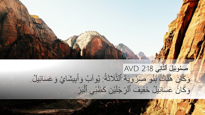صَمُوئِيلَ ٱلثَّانِي 2:18 AVD Bible Verse Image