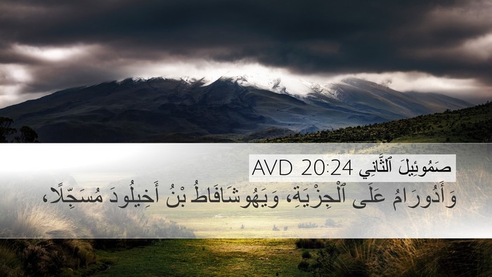صَمُوئِيلَ ٱلثَّانِي 20:24 AVD Desktop Wallpaper - وَأَدُورَامُ عَلَى - Desktop Bible Verse Wallpaper