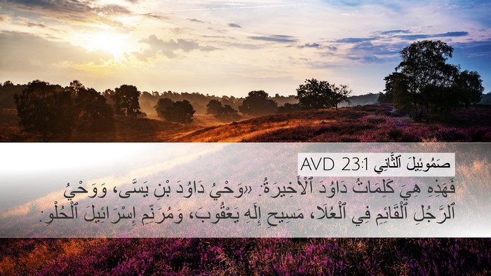 صَمُوئِيلَ ٱلثَّانِي 23:1 AVD Bible Verse Image