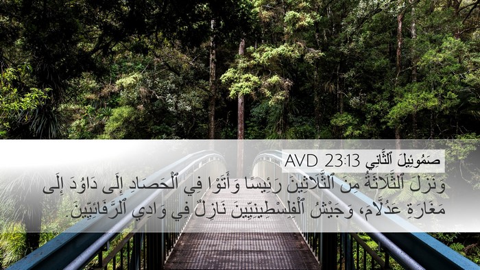 صَمُوئِيلَ ٱلثَّانِي 23:13 AVD Bible Verse Image