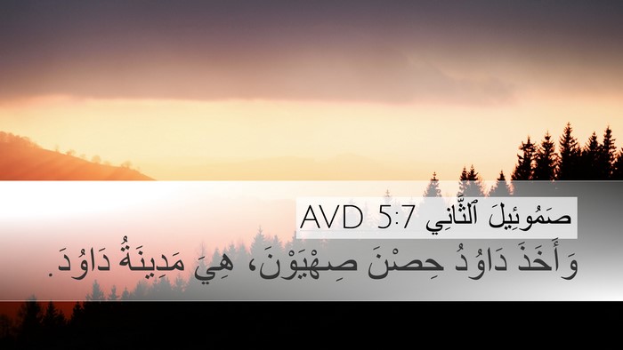 صَمُوئِيلَ ٱلثَّانِي 5:7 AVD Bible Verse Image