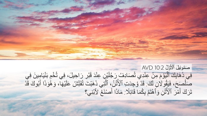 صَمُوئِيلَ ٱلْأَوَّلُ 10:2 AVD Bible Verse Image