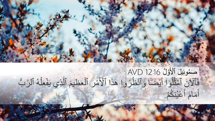 صَمُوئِيلَ ٱلْأَوَّلُ 12:16 AVD Desktop Wallpaper - فَٱلْآنَ ٱمْثُلُوا - Desktop Bible Verse Wallpaper