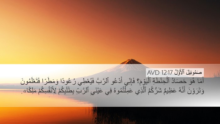صَمُوئِيلَ ٱلْأَوَّلُ 12:17 AVD Bible Verse Image