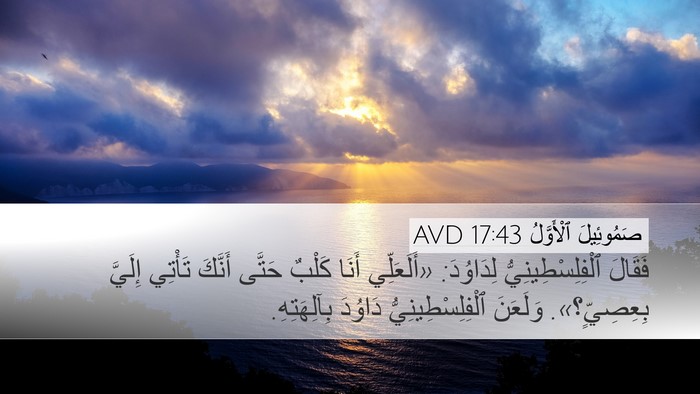صَمُوئِيلَ ٱلْأَوَّلُ 17:43 AVD Bible Verse Image