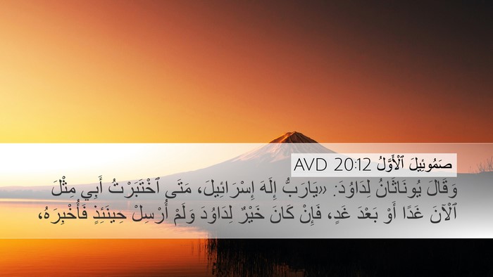 صَمُوئِيلَ ٱلْأَوَّلُ 20:12 AVD Bible Verse Image
