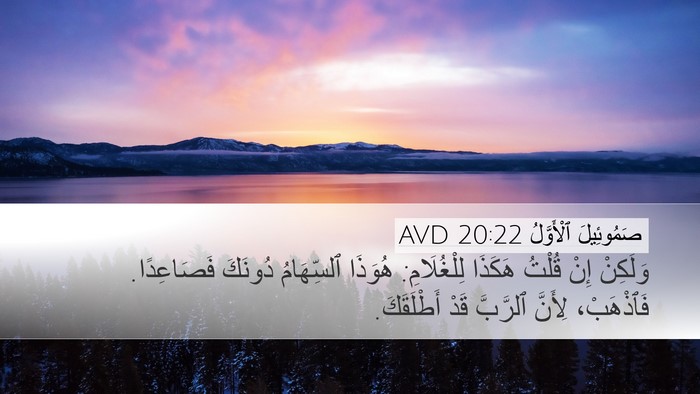 صَمُوئِيلَ ٱلْأَوَّلُ 20:22 AVD Desktop Wallpaper - وَلَكِنْ إِنْ قُلْتُ - Desktop Bible Verse Wallpaper