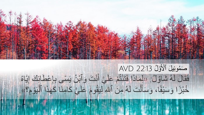 صَمُوئِيلَ ٱلْأَوَّلُ 22:13 AVD Bible Verse Image