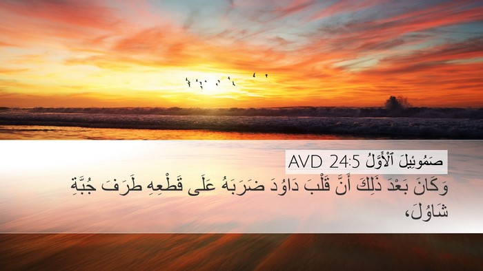 صَمُوئِيلَ ٱلْأَوَّلُ 24:5 AVD Desktop Wallpaper - وَكَانَ بَعْدَ ذَلِكَ - Desktop Bible Verse Wallpaper