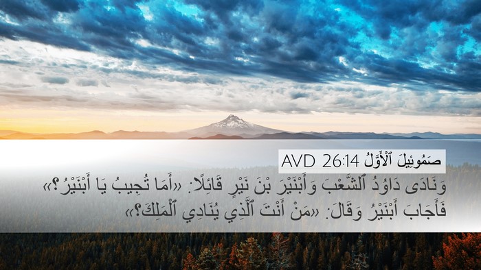 صَمُوئِيلَ ٱلْأَوَّلُ 26:14 AVD Desktop Wallpaper - وَنَادَى دَاوُدُ - Desktop Bible Verse Wallpaper