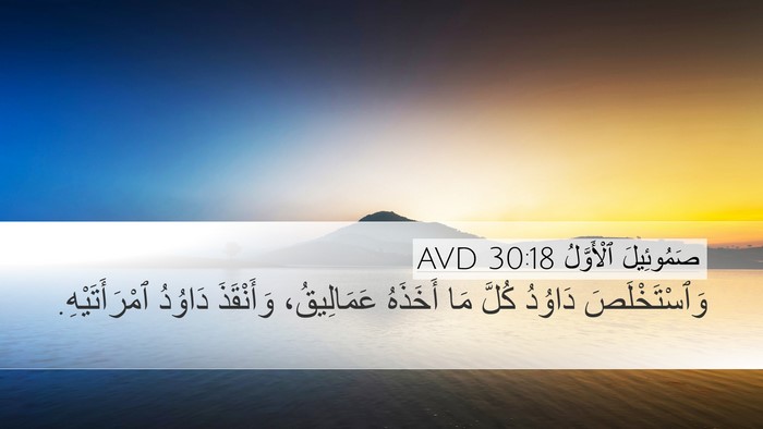 صَمُوئِيلَ ٱلْأَوَّلُ 30:18 AVD Bible Verse Image