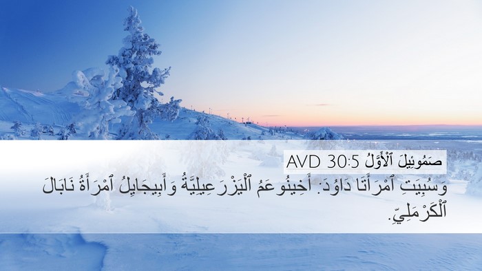 صَمُوئِيلَ ٱلْأَوَّلُ 30:5 AVD Bible Verse Image