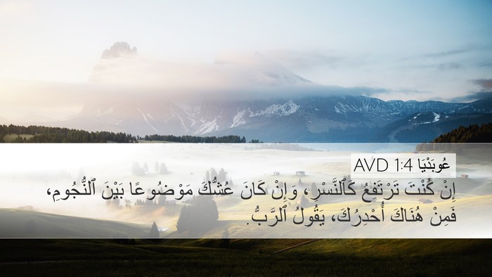 عُوبَدْيَا 1:4 AVD Bible Verse Image