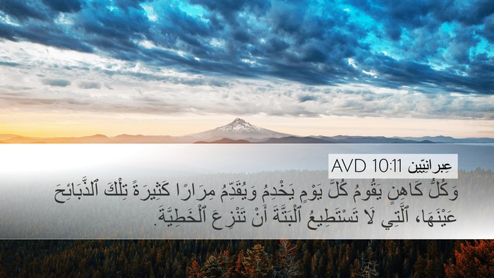 عِبرانِيّين 10:11 AVD Bible Verse Image
