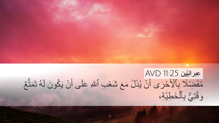عِبرانِيّين 11:25 AVD Bible Verse Image
