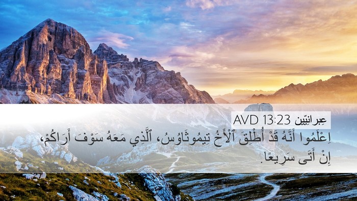 عِبرانِيّين 13:23 AVD Bible Verse Image