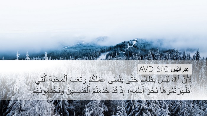 عِبرانِيّين 6:10 AVD Bible Verse Image