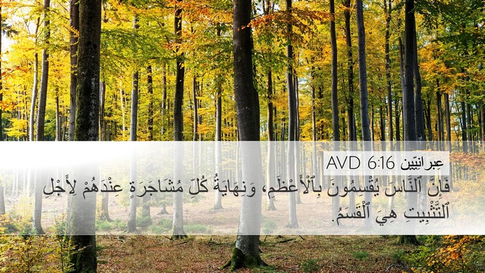 عِبرانِيّين 6:16 AVD Bible Verse Image