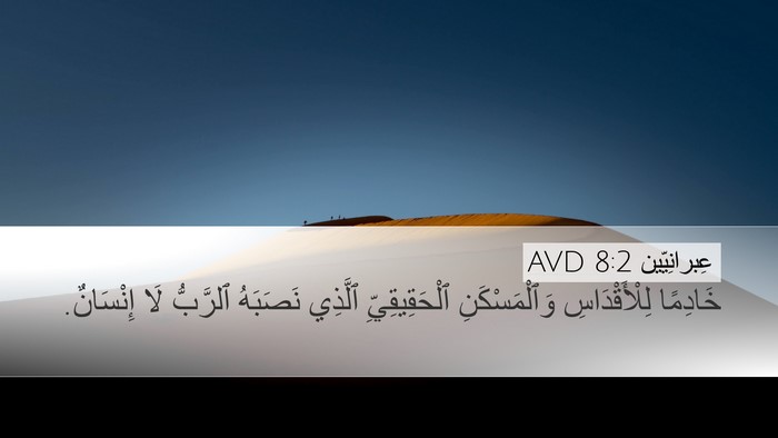 عِبرانِيّين 8:2 AVD Bible Verse Image