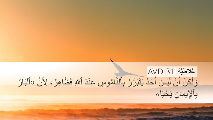 غَلاطِيَّة 3:11 AVD Bible Verse Image
