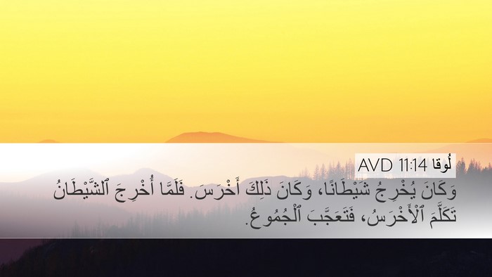 لُوقا 11:14 AVD Bible Verse Image