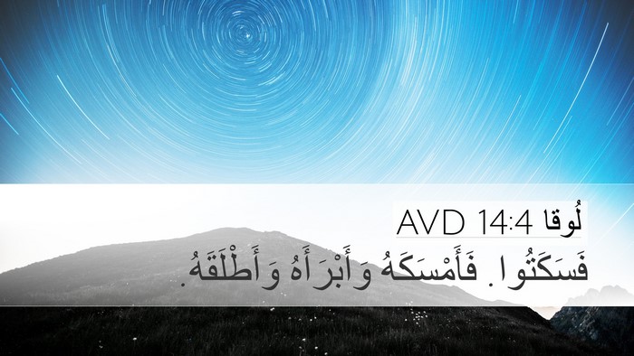 لُوقا 14:4 AVD Desktop Wallpaper - فَسَكَتُوا. فَأَمْسَكَهُ - Desktop Bible Verse Wallpaper