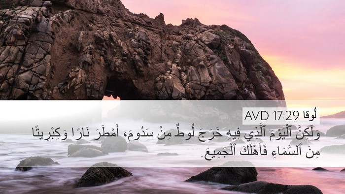 لُوقا 17:29 AVD Bible Verse Image