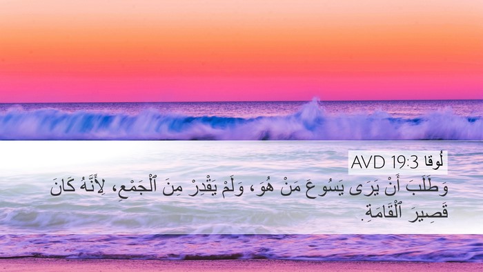 لُوقا 19:3 AVD Desktop Wallpaper - وَطَلَبَ أَنْ يَرَى - Desktop Bible Verse Wallpaper