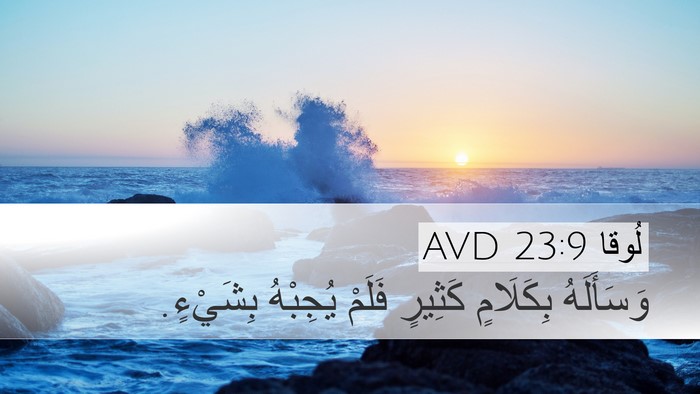لُوقا 23:9 AVD Bible Verse Image