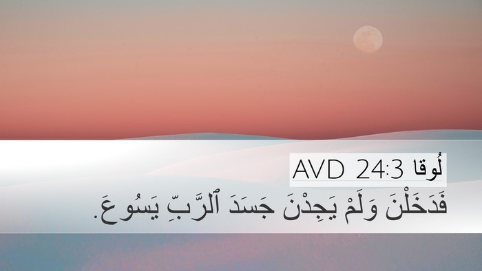 لُوقا 24:3 AVD Desktop Wallpaper - فَدَخَلْنَ وَلَمْ - Desktop Bible Verse Wallpaper
