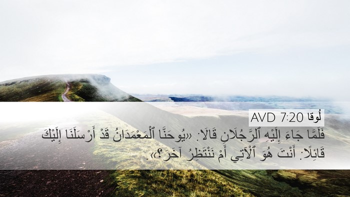 لُوقا 7:20 AVD Desktop Wallpaper - فَلَمَّا جَاءَ إِلَيْهِ - Desktop Bible Verse Wallpaper