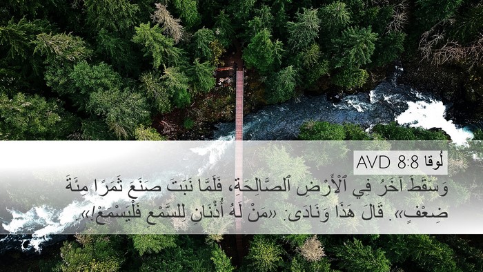 لُوقا 8:8 AVD Bible Verse Image