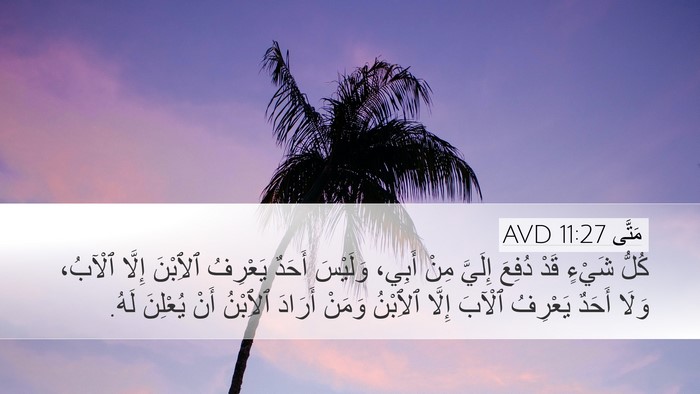 مَتَّى 11:27 AVD Bible Verse Image