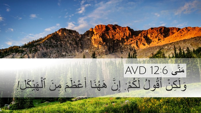 مَتَّى 12:6 AVD Bible Verse Image