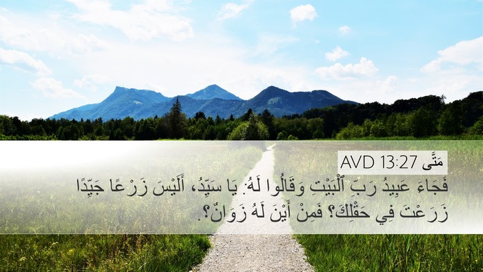 مَتَّى 13:27 AVD Desktop Wallpaper - فَجَاءَ عَبِيدُ رَبِّ - Desktop Bible Verse Wallpaper