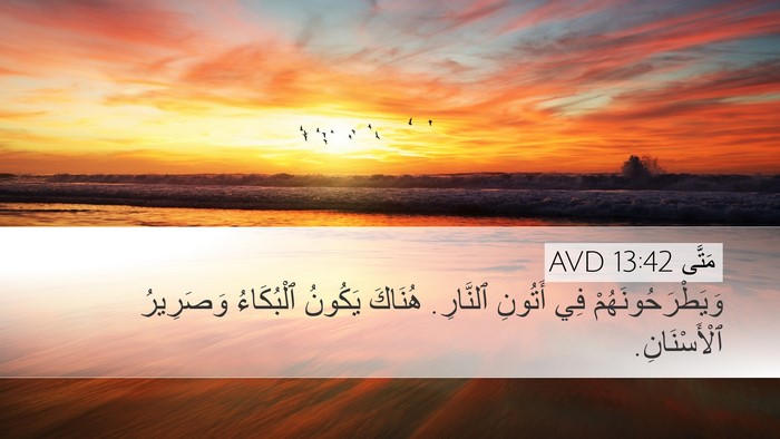 مَتَّى 13:42 AVD Bible Verse Image