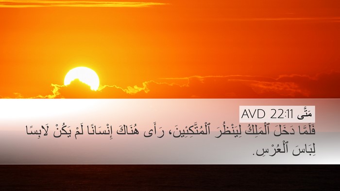 مَتَّى 22:11 AVD Bible Verse Image