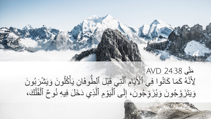مَتَّى 24:38 AVD Bible Verse Image
