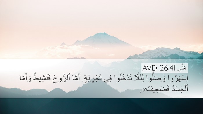 مَتَّى 26:41 AVD Bible Verse Image