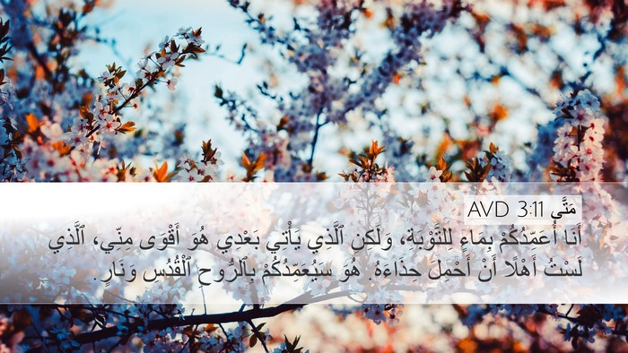 مَتَّى 3:11 AVD Bible Verse Image
