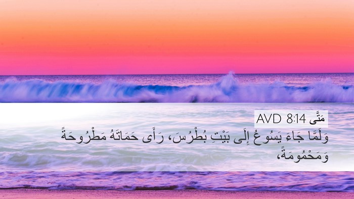 مَتَّى 8:14 AVD Bible Verse Image